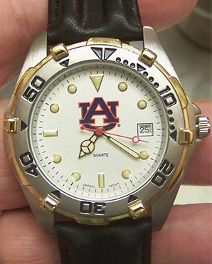 Auburn Tigers Watch Logo Art LogoArt All Star Leather Band Mens AU101