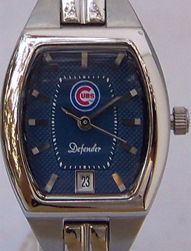 Chicago Cubs Fossil Ladies 3 Hand Analog Logo Watch