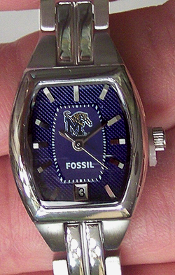 Memphis Tigers Fossil Womens Ladies 3 Hand Analog Watch with Date